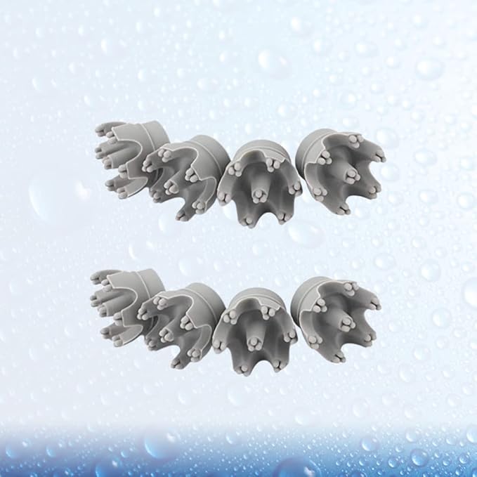 EXCEART Electric Massage Head Replacement 8Pcs Kneading Vibrating Massager Heads for Neck and Body Stress Relief Durable Grey Massager Accessories EXCEART