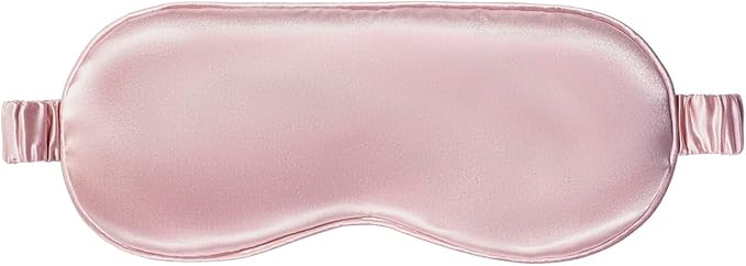 slip Pure Silk Sleep Mask - Pink | 100% Mulberry Silk, Ultra Soft & Comfortable, Blocks Light for Restful Sleep | Adjustable Strap for Perfect Fit, Gentle on Skin & Hair | Ideal Travel Accessory - Bloomnest