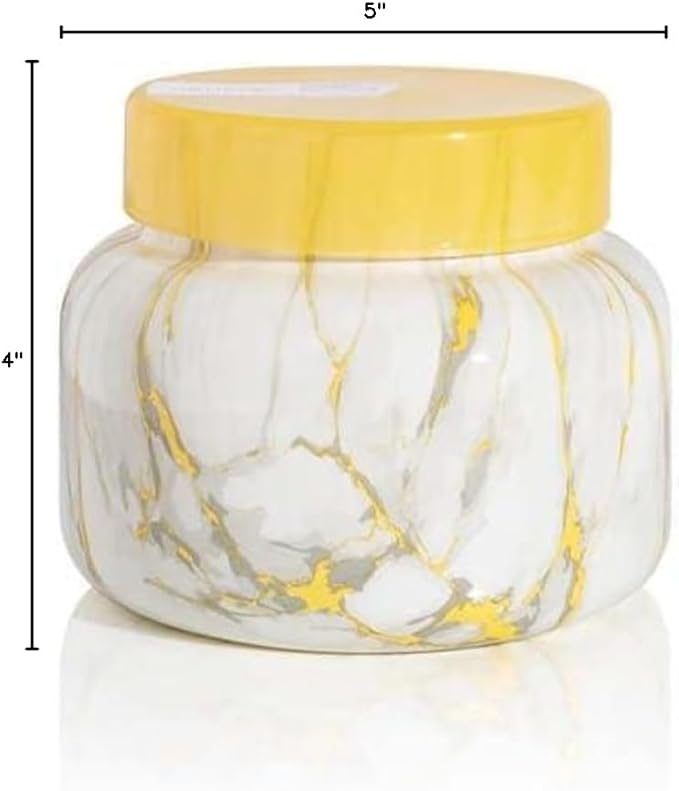 Capri Blue Modern Marble Jar Candles - Luxury Scented Candles for Home - Long Lasting Soy Wax Blend - Scented Home Decor Gifts - Pineapple Flower (19 oz) - Bloomnest