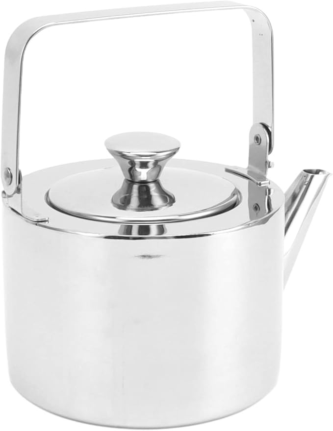 Stainless Steel Teapot, Mirror Finish Easy To Tea Kettle Rustproof Fast Heating with Strainer for Home for All Stovetop (Small, 1L)
