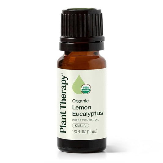 Plant Therapy Organic Lemon Eucalyptus Essential Oil 100% Pure, USDA Certified Organic, Undiluted, Natural Aromatherapy, Therapeutic Grade 10 mL (1/3 oz) - Bloomnest