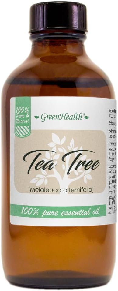 Tea Tree Essential Oil – 4 fl oz – 100% Pure & Undiluted – Natural Aromatherapy & DIY Use – GreenHealth Greenals