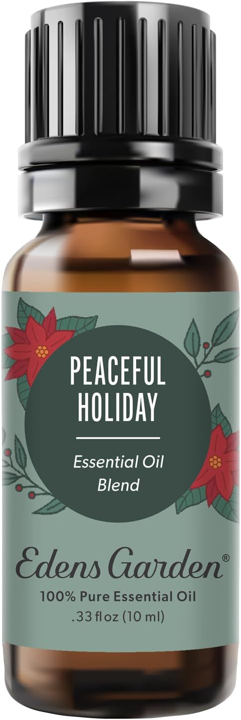 Edens Garden Peaceful Holiday Essential Oil Blend- 100% Pure Premium Grade, Christmas Essential Oils for Diffuser, Winter Holiday Peace Scent, No Fragrance Oils, for Home Diffusers 10 ml (.33 fl oz) - Bloomnest