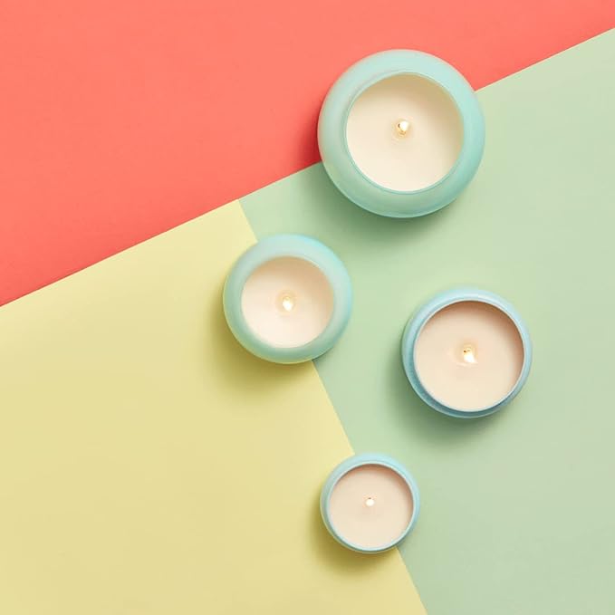 Capri Blue Volcano Scented Candles - Luxury Glass Jar Candles for Home Scented with Tropical Fruit & Sugared Citrus - Soy Wax Blend - Capri Blue Volcano - Aqua Color (8 oz) - Bloomnest