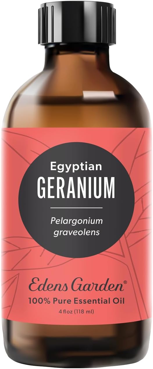 Edens Garden Geranium-Egyptian Essential Oil- 100% Pure Premium Grade, Undiluted, Natural, Therapeutic, Aromatherapy, The Best for Diffuser, Skin, Face, Hair 118 ml (4 fl oz) EdensGarden