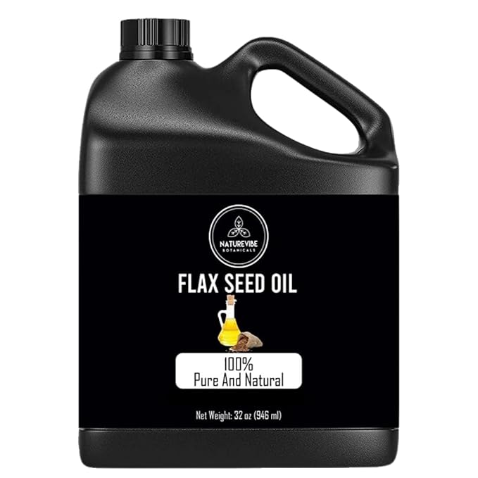 Naturevibe Botanicals Flaxseed Oil 32 Ounces | 100% Pure and Natural | Great for Skin Care and Hair Care - Bloomnest