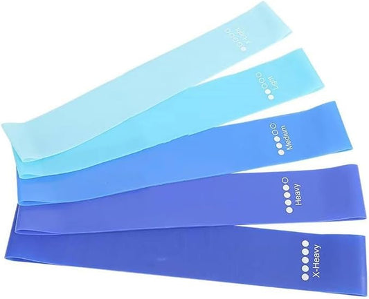 Cekaso Resistance Exercise Bands with 5 Resistance Levels for Strength Training and Physical Therapy, 5 vary - Bloomnest