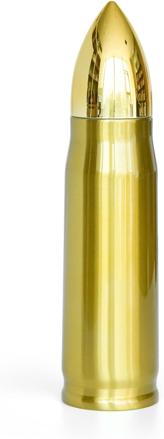 AGH 1 PCS Sublimation Golden Tumblers Blanks 17oz Stainless Steel DIY Tumbler Water Bottle, Double Wall Vacuum Insulated Water Bottles with Leak-proof Lid, Travel Mug Flasks Cups, Dad Birthday Gift - Bloomnest