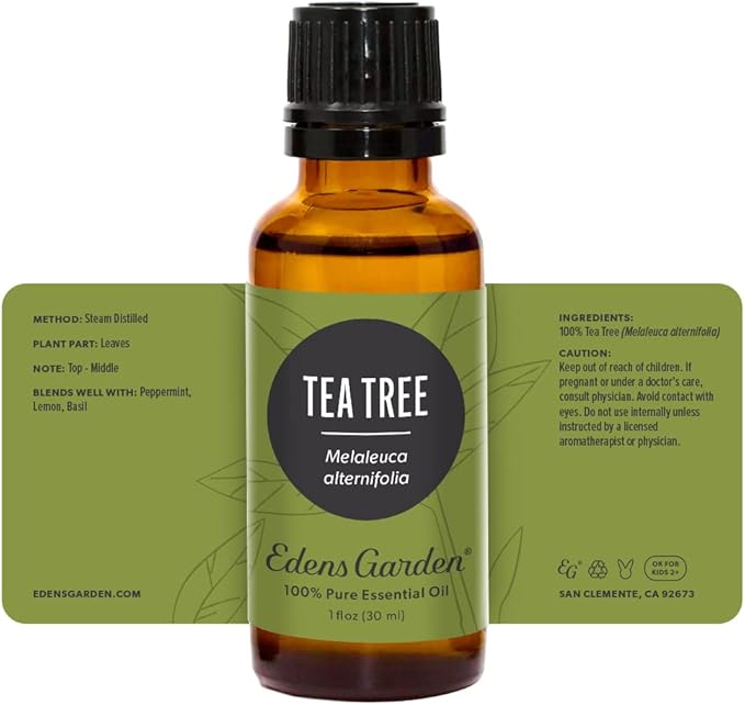 Edens Garden Tea Tree Essential Oil- 100% Pure Premium Grade, Undiluted, Natural, Therapeutic, Aromatherapy, The Best for Diffuser, Hair, Humidifiers, Kid Safe 30 ml (1 fl oz) EdensGarden