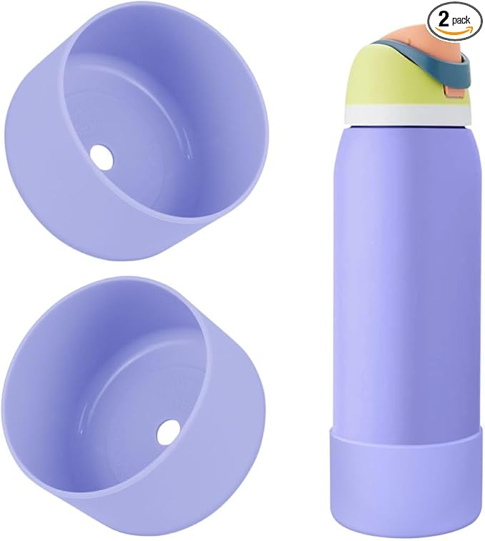 2PCS Silicone Water Bottle Boot, Compatible with Owala 24oz 32oz 40oz, Protective Anti-Scratch & Anti-Dent No Noise Sleeve Cover for FreeSip/Twist/Flip Water Bottles (Retro Boardwalk, 32oz) BKBY