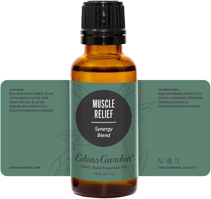 Edens Garden Muscle Relief Essential Oil Blend 100% Pure & Natural Best Recipe Therapeutic Aromatherapy Essential Oil Blends 118 ml (4 oz) - Bloomnest