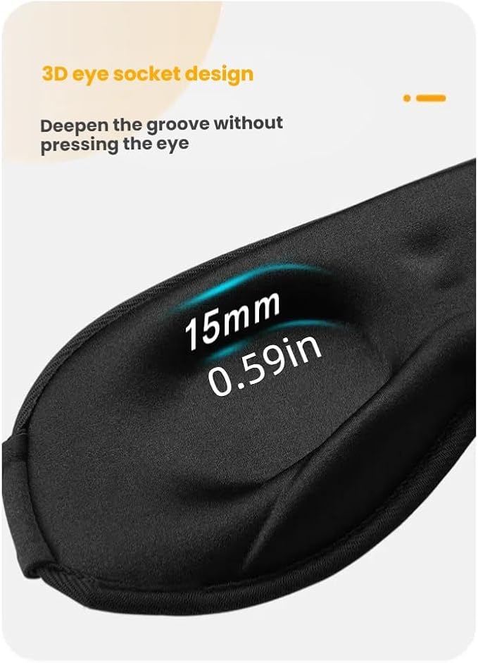 Sleep mask,100% Light Blocking Eye mask,Superior Materials to Silk,Travel Essentials,Sleeping mask,Eye mask for Sleeping - B-2-202508011518 - Bloomnest