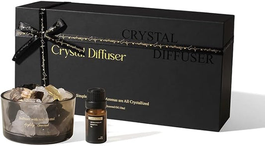 Crystal Stone Aroma Diffuser with Essential Oils for Home, Bathroom, Office | Room Scent | Fragrance Home Decor for Men & Women, Elegant Gift Packaging (Freesia) - Bloomnest