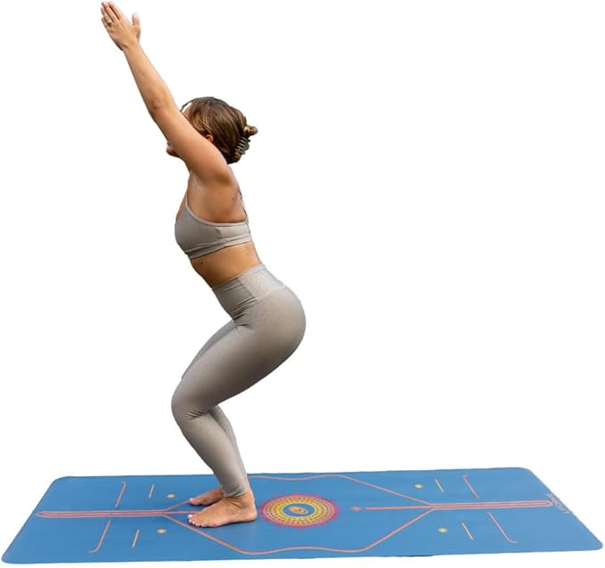 Liforme Printed Yoga Mat Collection - Free Yoga Bag Included - Patented Alignment System, Warrior-like Grip, Non-Slip, Eco-friendly, Sweat-resistant, Long, Wide and Thick for Comfort