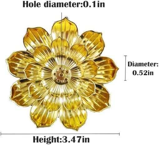 Incense Holder with Incense Stick Tray,Multi-Functional Incense Burner and Stick Holder Combo,Ash Holder (1, Golden,Dull Red)