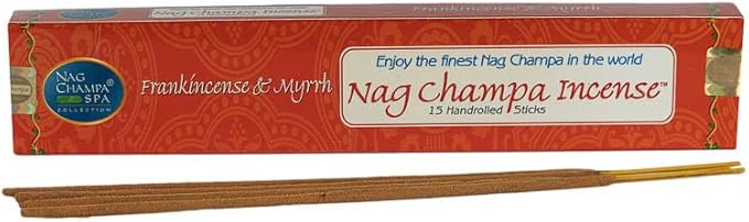 Nag Champa Fragrance Sampler - 12 Boxes (15 Sticks Each) - Includes 2 Boxes Each of Nag Champa Gold, Sandalwood, Frankincense & Myrrh, White Sage, Palo Santo, and Tibetan Amber - 180 Sticks Total NagChampaSpaCollection