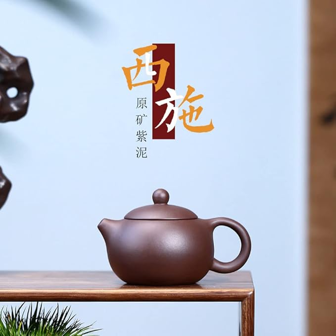 Xishi Teapot 7oz Chinese Zisha Clay Pot Ceramics Purple Sand Mud Kungfu Tea Set (purple 9 hole filter) - Bloomnest