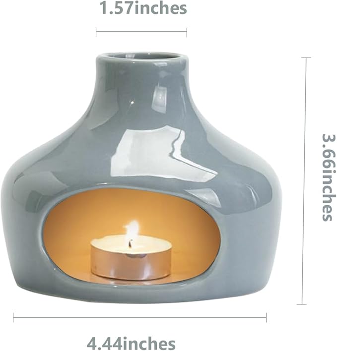 Handmade Ceramic Aroma Holder and Palo Santo Chimney for Sage and Incense Sticks, for Meditation, Yoga, and Relaxation, with Heat-Resistant Base, Home Decor Incense Bowl Metackle