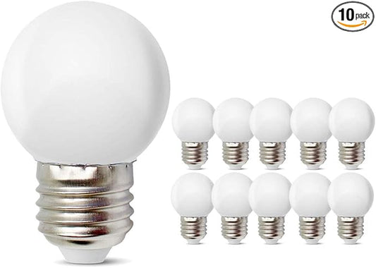 E27 E26 Small LED Mood Light Bulb 1W Soft White 3000K Not Dimmable 10W Equivalent for Bedroom Bathroom Makeup Mirror Porch Wall Sconces Table Lamp Night Light 10Pack - Bloomnest