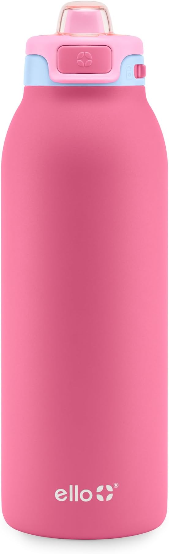 Ello Pop & Fill Insulated Stainless Steel Water Bottle with Quick Fill Lid, Leakproof Locking, Sip or Chug Spout, BPA-Free, Double Wall Vacuum Insulated for Sports, Travel & School- 22oz / 32oz / 40oz Ello