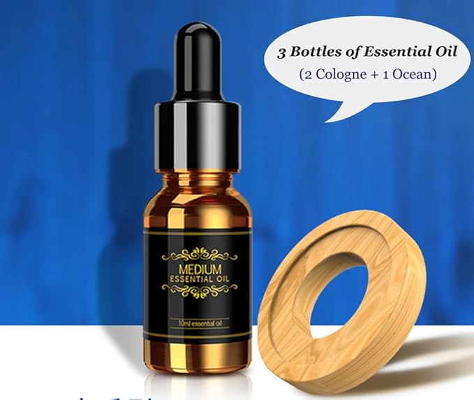 1 Pack Fragrance Tablet Ring, 3 Bottles of Solar Car Air Freshener Refills (2 Fragrance Scented Cologne/Ocean Essentil Oils Refill) Perfume Oil for Car Air Fresheners Air Purifier Aromatic Diffuser - Bloomnest