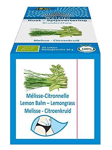 VALDENA BIO Organic Flavored Lemon Balm and Lemongrass, Pack of 3-20 Individually Wrapped Tea Bags in Each Pack - 60 Tea Bags in Total - Bloomnest