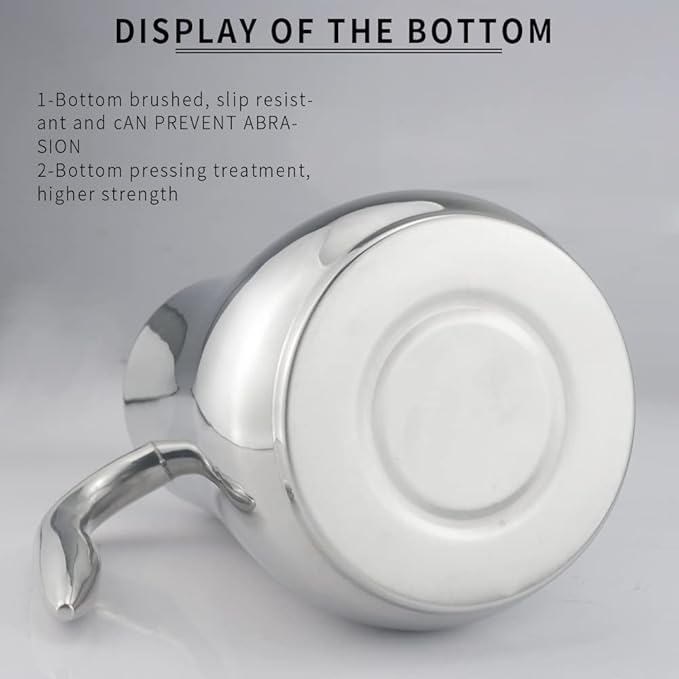 SANQIAHOME Stainless Steel Teapot with strainer Tea Pot With Removable Infuser or filter for Loose Leaf and Tea Bags cold water Pitcher Tea Maker Dishwasher Safe (silver, 1550ml(51Oz))