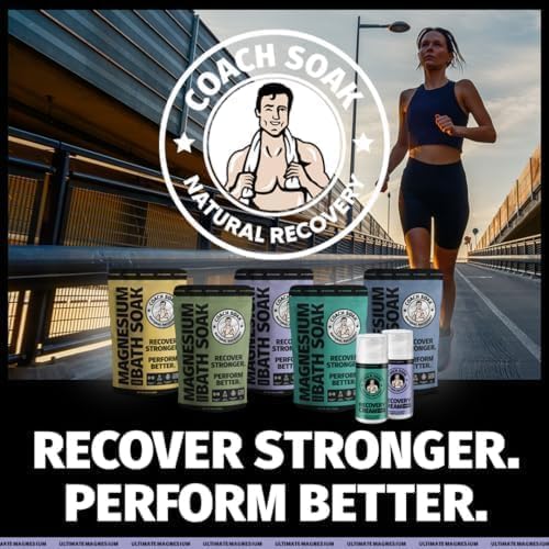 3 Pack Bundle: Coach Soak Recovery Bath Soak, Epsom Salt Bulk, Bath Salts Bulk, 3 Pack Bundle, Total of 9 Pounds (Eucalyptus, Lavender, Citrus) - Bloomnest