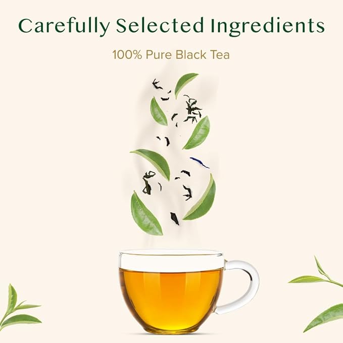 VAHDAM, First Flush Darjeeling Tea - 50 Cups (3.53oz) | Loose Leaf Black Tea - Flowery, Aromatic & Delicious | Picked, Packed & Shipped Direct From India | Champagne Of Teas | Mellow & Fragrant - Bloomnest