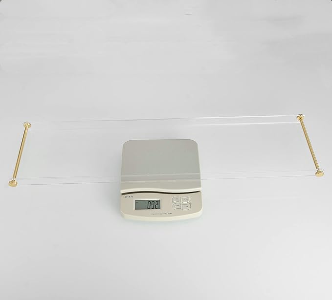 Bathtub Tray Clear Caddy Rack: Acrylic Tub Tray Shelf with Gold Rails to Hold Book Phone Candle Wine - Waterproof Bathtub Accessories, Luxury Gifts for Women - Bloomnest