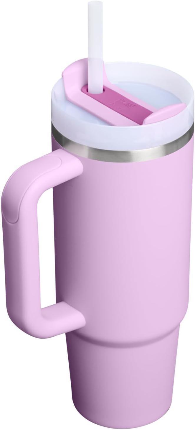 STANLEY Quencher H2.0 Tumbler with Handle and Straw 30 oz | Flowstate 3-Position Lid | Cup Holder Compatible for Travel | Insulated Stainless Steel Cup | BPA-Free | Soft Orchid Stanley
