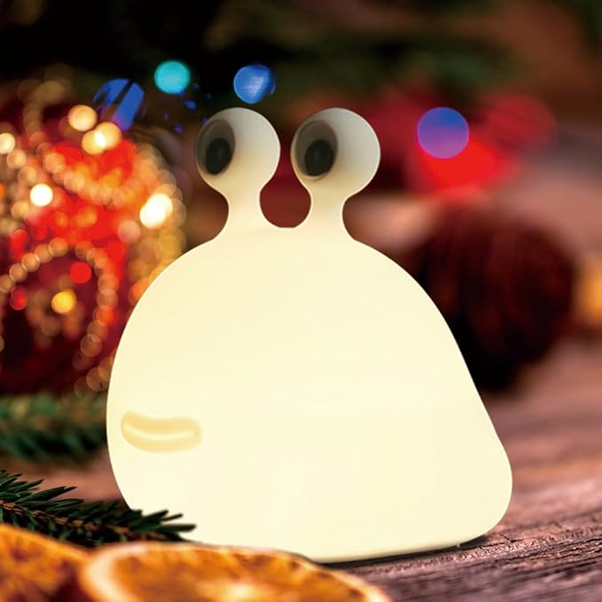 Slug Night Light,Silicone lamp for Kids,USB Rechargeable Cute Animal Lamps Timer Setting Safe Bedside Lamp Portable LED Lamps for Breastfeeding Dorm Room Decor for Christmas Gift - Bloomnest