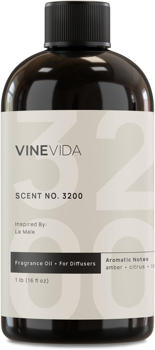 VINEVIDA [16 Fl Oz] Scent NO. 3200 Fragrance Oil for Cold Air Diffusers, Aromatic Notes of Lavender, Bergamot, Mint & Cinnamon Essential Oils for Diffuser Oil Refill & Air Freshener Spray - Bloomnest