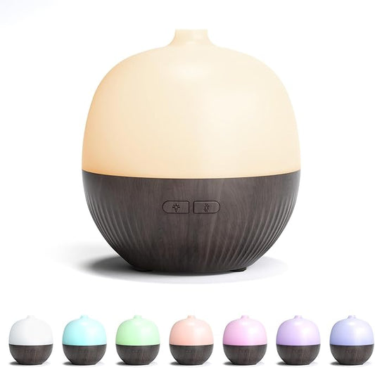ARVIDSSON Essential Oil Diffuser, 100ml Aromatherapy Diffuser with Mood Light, Ultrasonic Oil Diffusers for Home, Small Diffuser for Essential Oils, Gift for Women - Dark Wood - Bloomnest