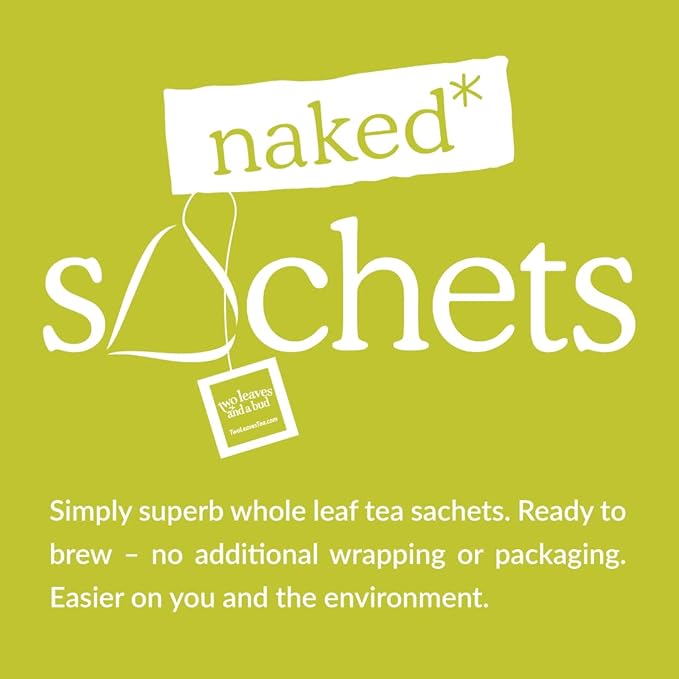 Two Leaves and a Bud Tamayokucha - 50 Naked Tea Sachets, Whole Leaf Green Tea in Eco-Friendly Unwrapped Compostable Sachets, Resealable Bag, 50 Count (Pack of 2) - Bloomnest