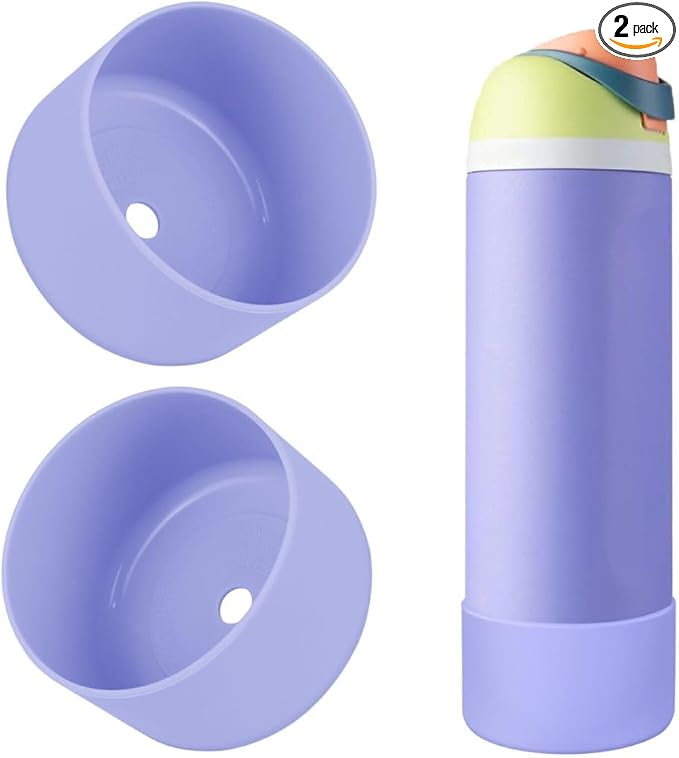 2PCS Silicone Water Bottle Boot, Compatible with Owala 24oz 32oz 40oz, Protective Anti-Scratch & Anti-Dent No Noise Sleeve Cover for FreeSip/Twist/Flip Water Bottles (Retro Boardwalk, 24oz) BKBY