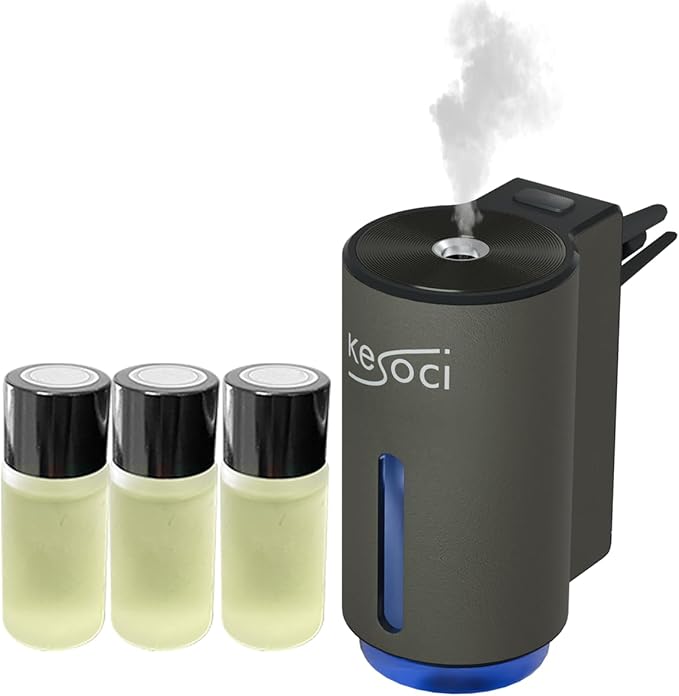 Smart Car Air Freshener: Revolutionary Smart Car Diffuser Vent Clip with 3 Exclusive 10 ml Fragrances (3 x Ocean) - Bloomnest