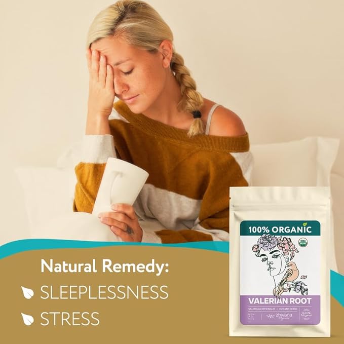Organic Valerian Root Tea (4oz.) - Te De Valeriana Organica Para Dormir y Ansiedad - Valerian Tea - Valarian Roots Herb to Support Sleep, Healthy Stress Response, Relax Muscles - Bloomnest