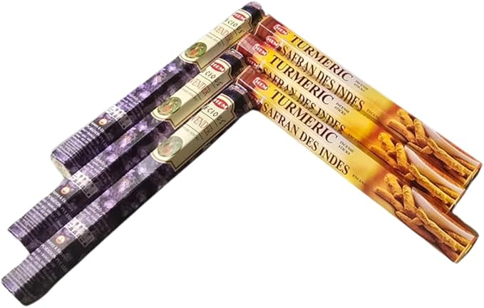 Sandalwood & Vanilla Incense from Hem Bundled with ANKCIENSE Incense Holder Bundle, Variety Pack of 120 Sticks (Lavender & Turmeric) ANKCIENSE