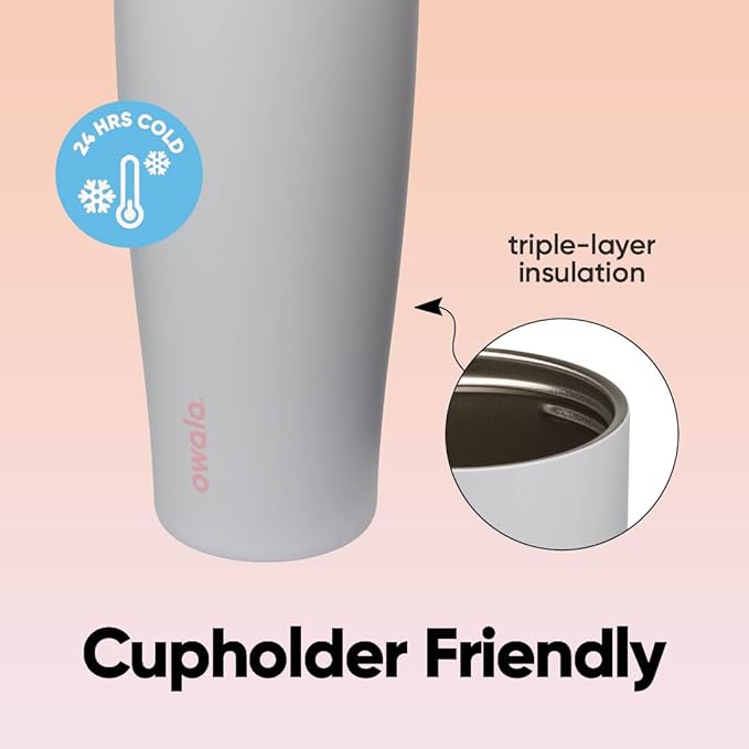 Owala FreeSip Tumbler - Stainless Steel - 40-oz. - Mint/Purple Beach House Owala
