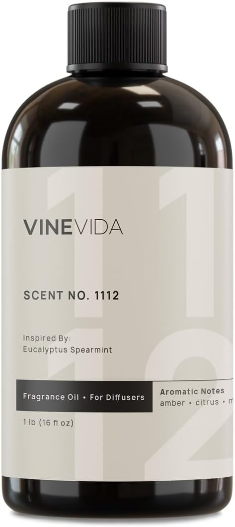 VINEVIDA [16 Fl Oz] Scent NO. 1112 Fragrance Oil for Cold Air Diffusers, Aromatic Notes of Amber Citrus Spearmint, Essential Oils for Diffuser Oil Refill & Air Freshener Room Spray - Bloomnest