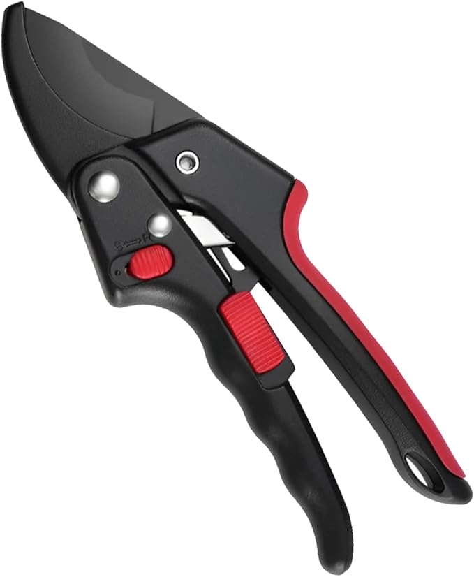 Garden clippers, premium Germany pruners, Work 3 times easier, professional ratchet pruning shears, cutting rose, flower, hedge, stem, tree, Sharp gardening scissors, Arthritis weak hand snips - Bloomnest