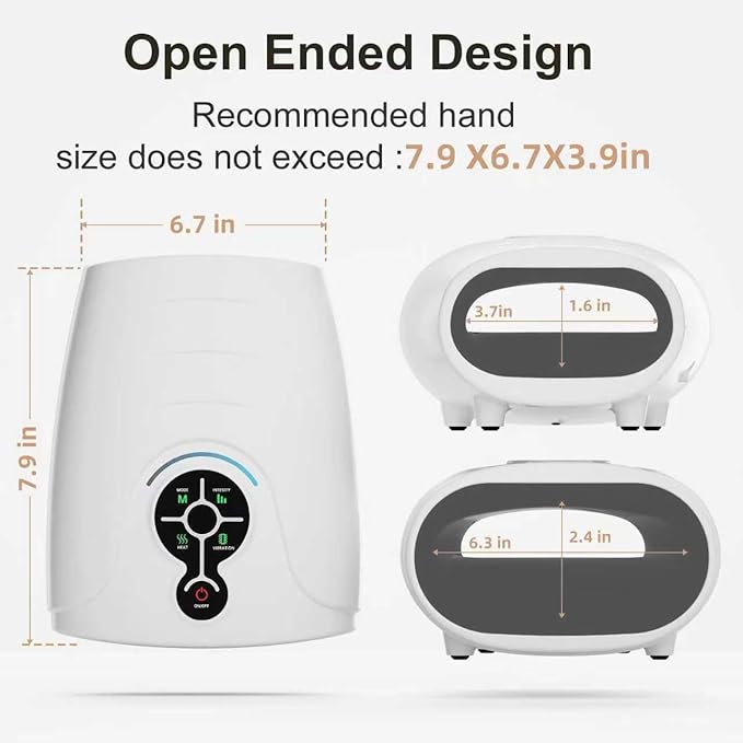 AERLANG Hand Massager Hand Massage Machine with Heat and Compression Cordless Electric Hand Massager for Arthritis and Carpal Tunnel, Birthday Gifts for Women Men mom Husband Gifts Gray-White - Bloomnest
