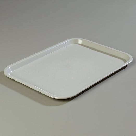 Carlisle FoodService Products CT101423 Cafe Standard Plastic Cafeteria/Fast Food Tray, NSF Certified, BPA Free, 14" Length x 10" Width, Gray (Pack of 24) - Bloomnest