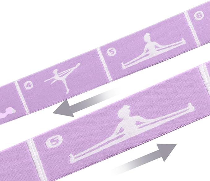 Multi-Functional Slimming Resistance Bands Yoga Straps Elastic Stretching Band 10/12 Loops for Pilates, Latin Training, Dance, Gymnastics, Fitness, Ballet and Physical Therapy - Bloomnest