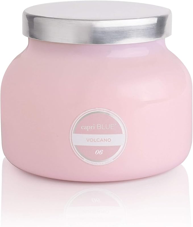 Capri Blue Volcano Scented Candles - Luxury Glass Jar Candles for Home Scented with Tropical Fruit & Sugared Citrus - Soy Wax Blend - Capri Blue Volcano - Bubblegum Color (19 oz) - Bloomnest