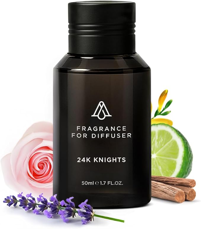 AromaPlan Hotel Scents 24 Knights, 1.7 Fl Oz (50 ml)-Home Luxury Aroma & Hotel Fragrance Essential Oil- Hotel Essential Oil for Aromatherapy- USA Made, Bolder Aroma & Longer Lasting - Bloomnest