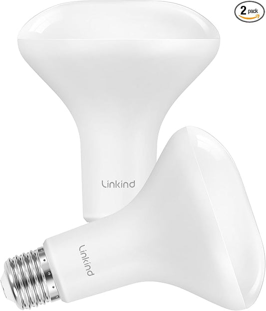 Linkind BR30 LED Flood Light Bulbs Indoor, 65W Equivalent Dimmable LED Recessed Bulbs, 10W 850 Lumens, 5000K Daylight E26 Base, Recessed Can Light Bulb for Bedroom Dining Room Bathroom, 2 Packs - Bloomnest