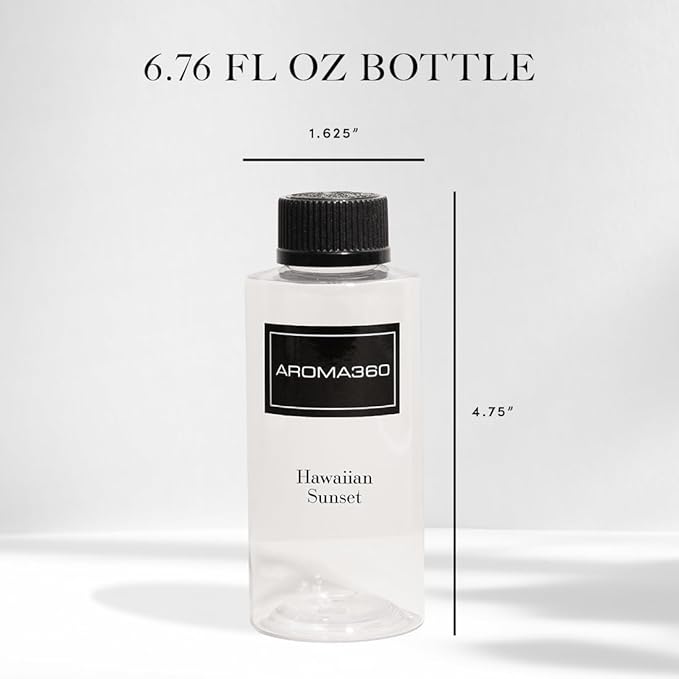 Aroma360 | Hawaiian Sunset Oil Blend | Hotel Inspired Luxury Essential Oil Diffuser | Aromatherapy Scent Diffuser Oil | Mango, Coconut and Vanilla 6.7 fl oz, 200 mL - Bloomnest