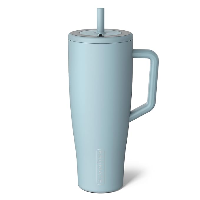 BrüMate Era 40 oz Tumbler with Handle and Straw | 100% Leakproof Insulated Water Bottle Tumbler with Lid and Flexible SoftSip Straw | Made of Stainless Steel | Cup Holder Friendly | 40oz (Mist) - Bloomnest